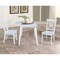International Concepts 42 in. Solid Wood Round Dual Drop Leaf Dining Table with 2 Chairs in White K08-42DL-C613-2 - alternate 6
